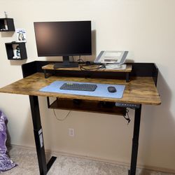 Monitor (22 Inch), Laptop Stand, Logitech Keyboard And Bluetooth Mouse