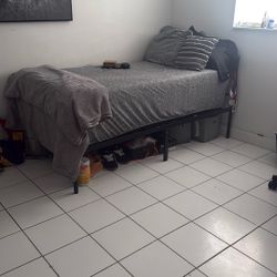 Two Bed Bed Frame With Mattress Twin