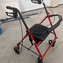 Drive Medical Four Wheel Rollator Walker