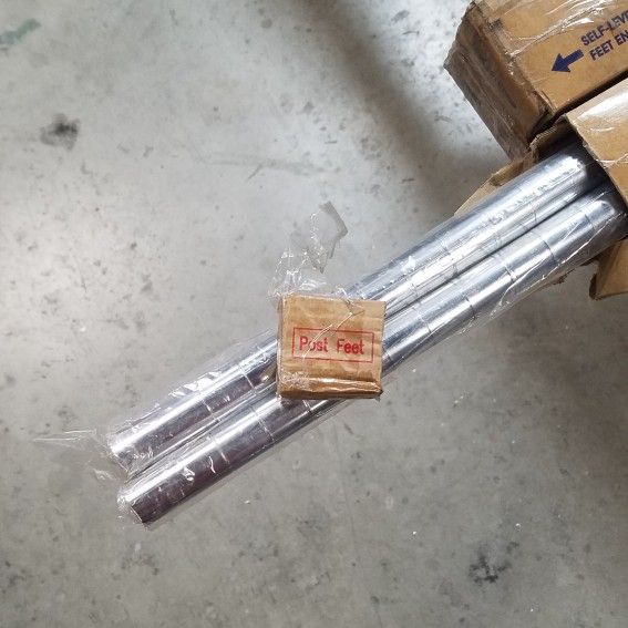 Uline H-1508-Post Chrome Wire Shelving Posts.