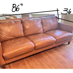 Brown Leather Couch