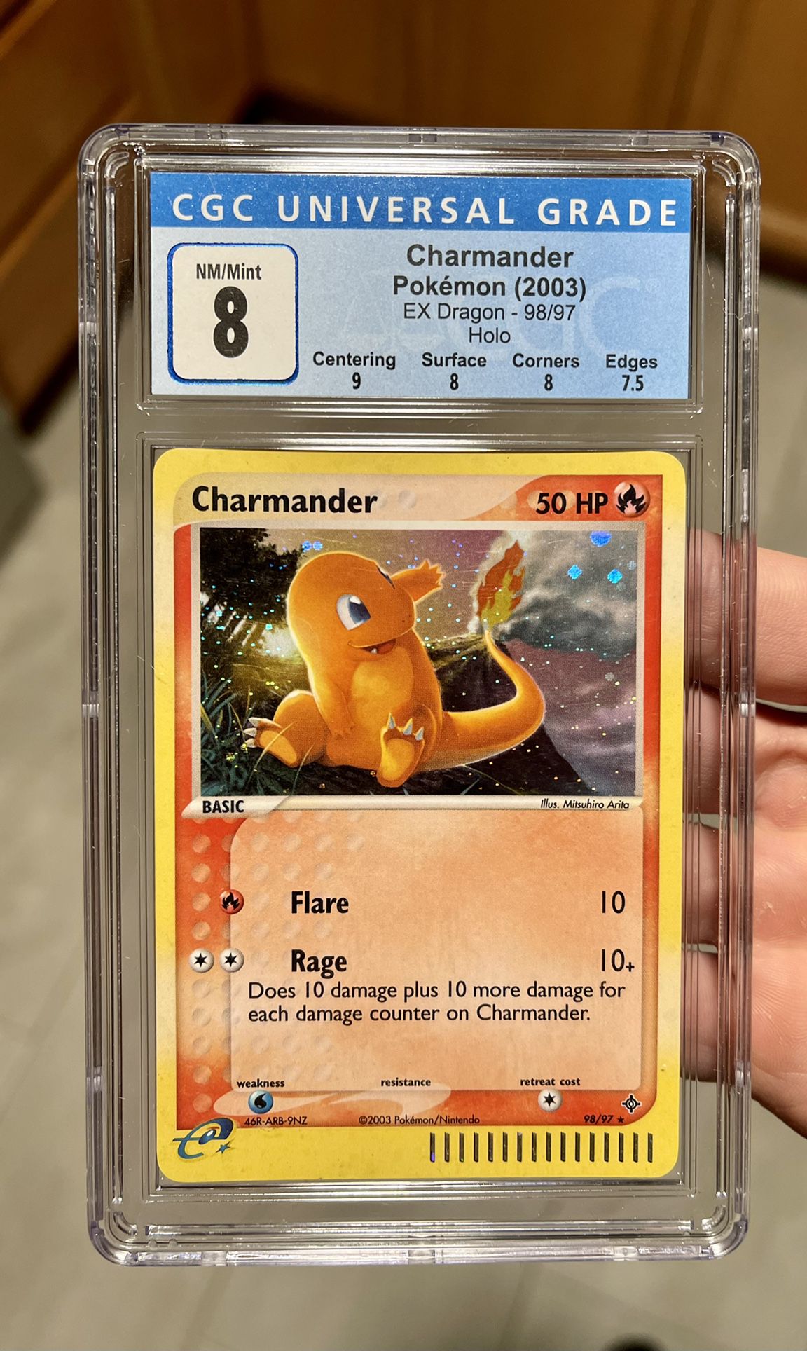 Pokémon Charmender Secrete Rare  Cgc 8 