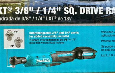 Makita 18V LXT®-3/8" / 1/4" SQ. DRIVE RATCHET