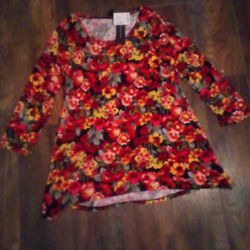 Women's Small Cable & Gauge Floral Top