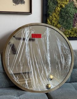 Hearth & Hand with Magnolia Pleated Round Wall Mirror