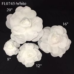 Rose Flower 4Pc Set - 8", 12", 15" & 20" -