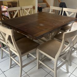 Dining Room Table Set With 8 Chairs/extender