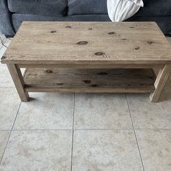 Wood Coffee Table And End Table
