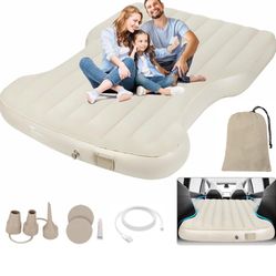 Customized for Model Y Mattress, Self-Inflating Portable Camping Mattress, Comfort Car Sleeping Mat with Wireless Charging Air Pump,Storage Bag, Patch