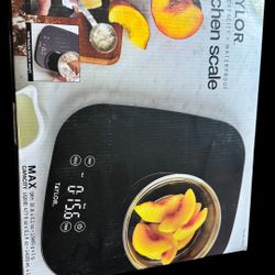 Taylor Digital Waterproof Kitchen Scale Easy Clean 30lb Max Black wAuto
