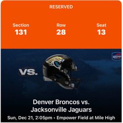 Denver Broncos Vs Jacksonville Jaguars
