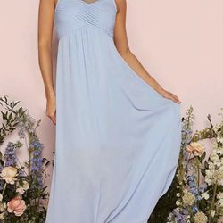 New Light Blue Bridesmaids Or Prom Dress Size S And  M