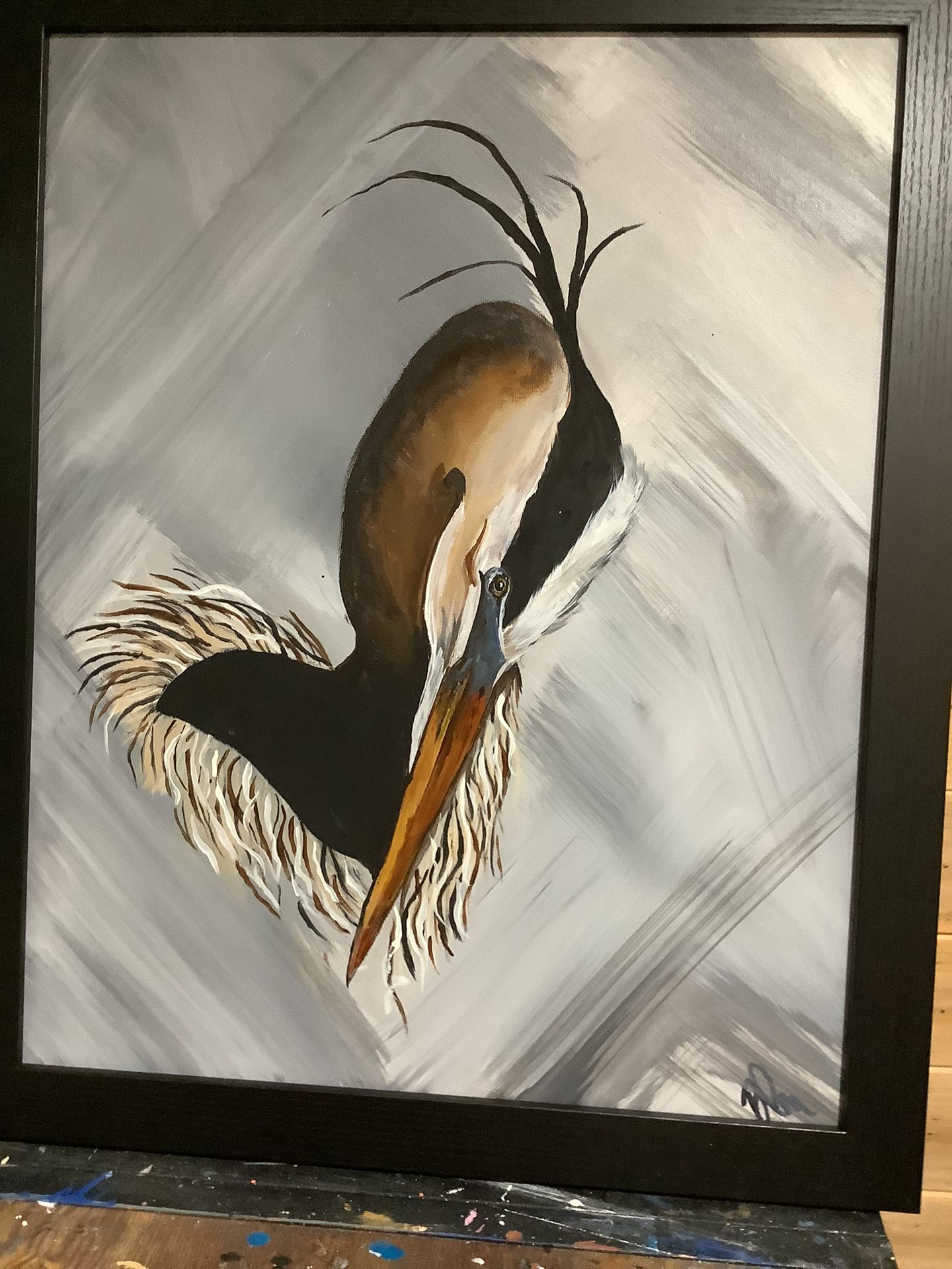 Heron original Painting