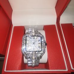 Moissanite Cartier Watch 💥Passes Diamond Tester 