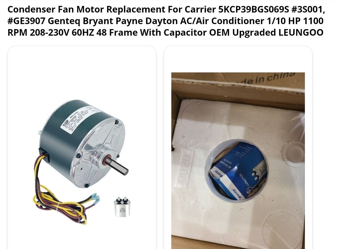 Condenser Fan Outdoor Motor