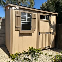 Lean-To Shed | Backyard Storage Shed with Barn Doors