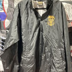 Used Vintage Authentic US ICE Officer Jacket, BLACK XL