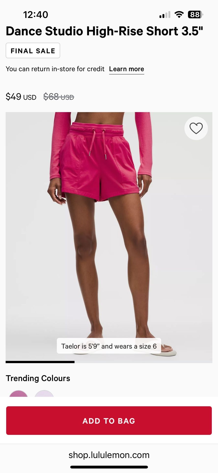 Lululemon Short