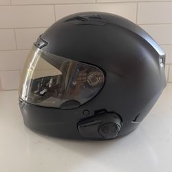 2 Motorcycle Helmets w/ SENA Bluetooth Communication Size Medium– BELL + HJC IS-5