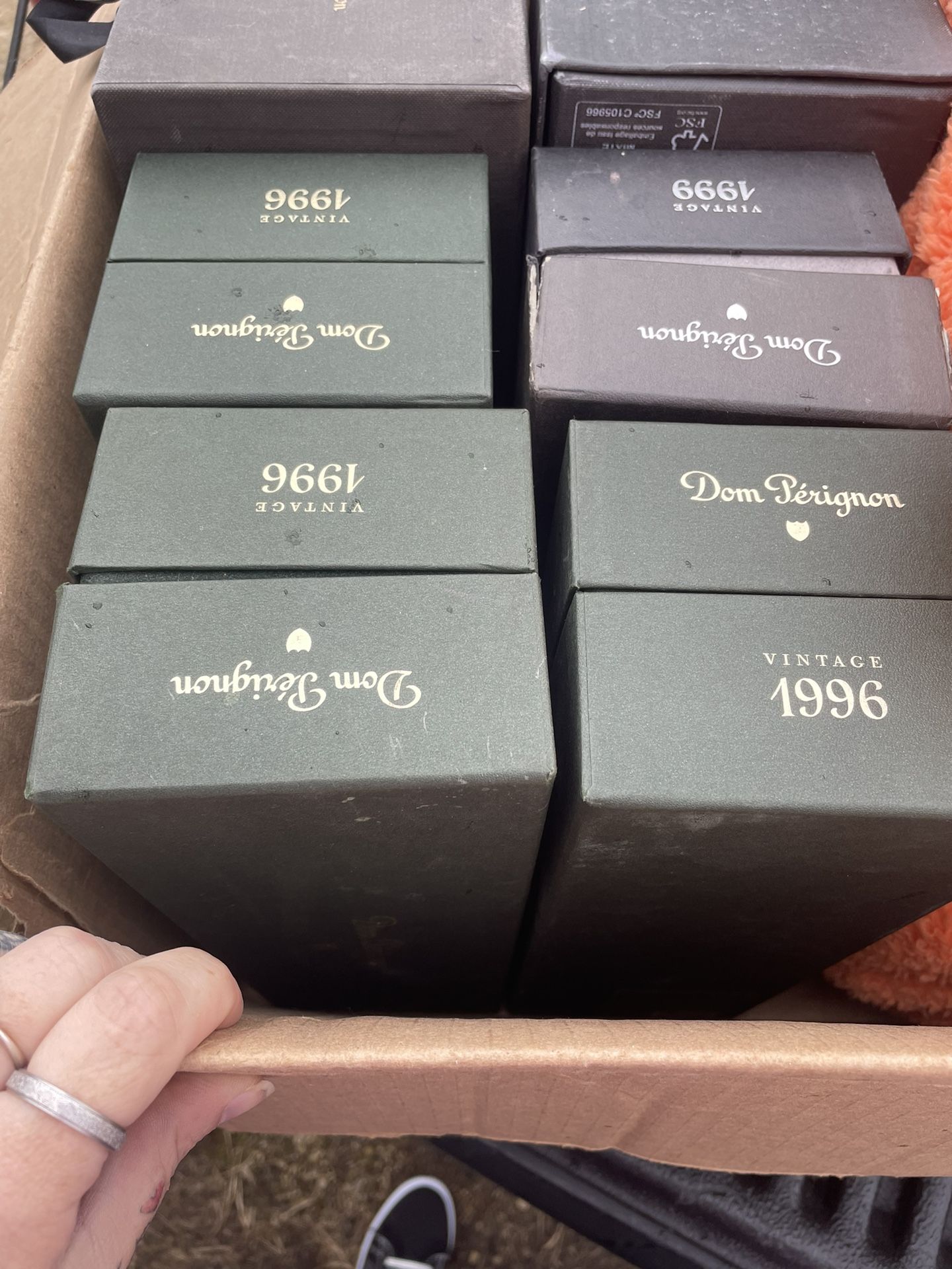 Vintage Empty Bottoms Of Don Perrion champagne