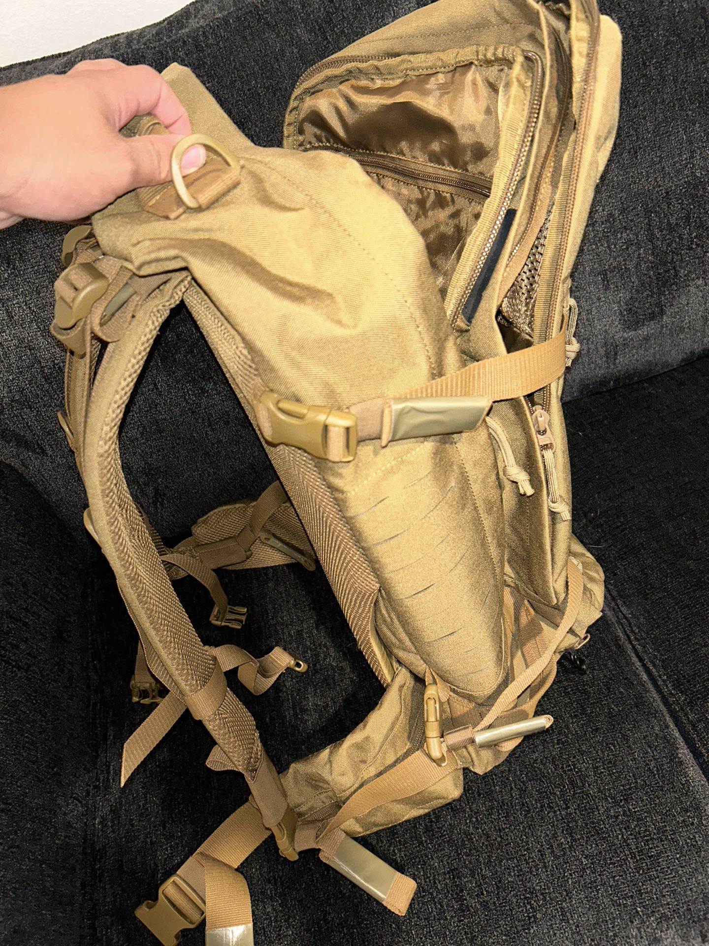 Tasmanian Tiger Mission Pack Mk II, 37L Combat Backpack with Laser Cut MOLLE System, YKK RC Zippers, Coyote