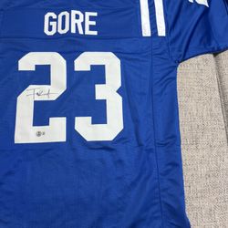 Frank Gore Signed Autograph Custom Jersey - Beckett Coa - Indianapolis Colts