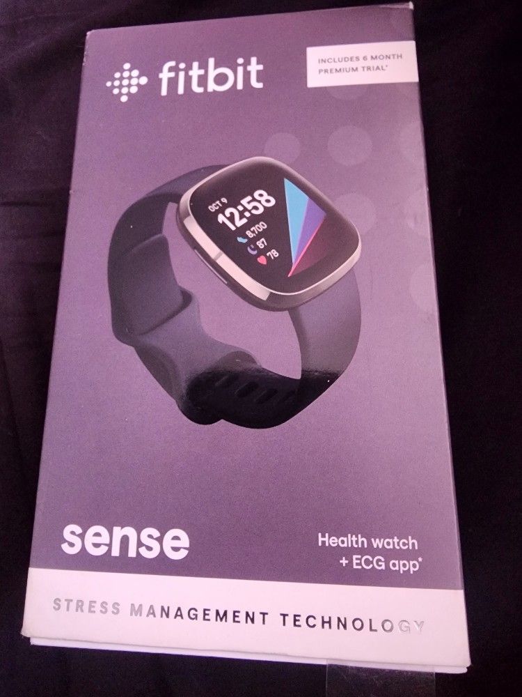 Fitbit Sense Advanced Smartwatch with Tools for Heart Health, Stress Management & Skin Temperature Trends, Carbon/Graphite, Bands Included