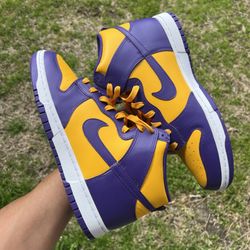 Nike Dunk High Lakers Sz 11.5 Mens VNDS