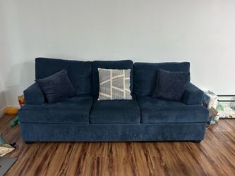 blue 3 seater couch/sofa