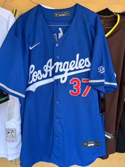 Dodgers #37 Teoscar Hernandez Blue stitched Jersey