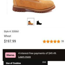 Size 11 Wheat Timberlands