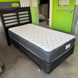Twin Bed / Boxspring And Mattress 
