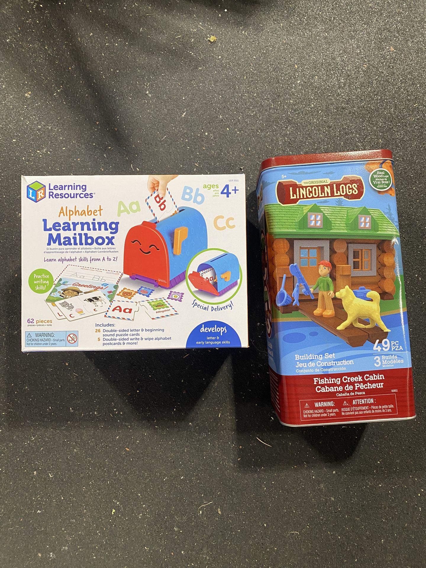 Learning Resources Alphabet Mailbox + Lincoln Logs Cabin Set (Bundle) – $20 OBO