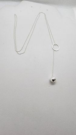 Brand New Sterling Silver 925 Ring Lariat NecklaceElevate your style with our Brand New Sterling Silver 925 Ring Lariat Necklace