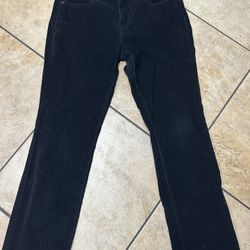 Black Levi's 505 corduroy straight leg pants 