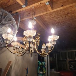 Antique Crystal Chandelier