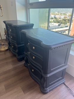 $40 Each / Two Separate Beautiful Painted Updated Small Dresser Wood Chest Drawers (Unlined) (28”H x15”D x30”W / Set of 2 / Stacked Vertical)