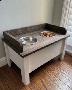 Handcrafted Elevated Pet Feeding Stations - Multiple Sizes Available