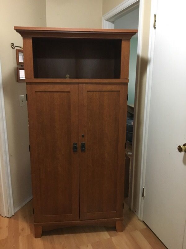 Mission Style Armoire / Computer Desk