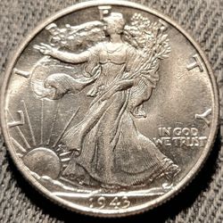 1943 Gem UNC Walking Liberty Half 