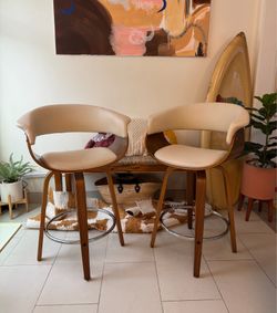 Barstool (Set of 2) - Mid Century Modern