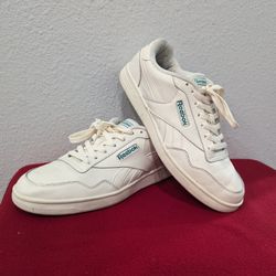 Reebok Court Advance Galaxy Shoes Ivory Cream Green Casual Mens Size 8.5