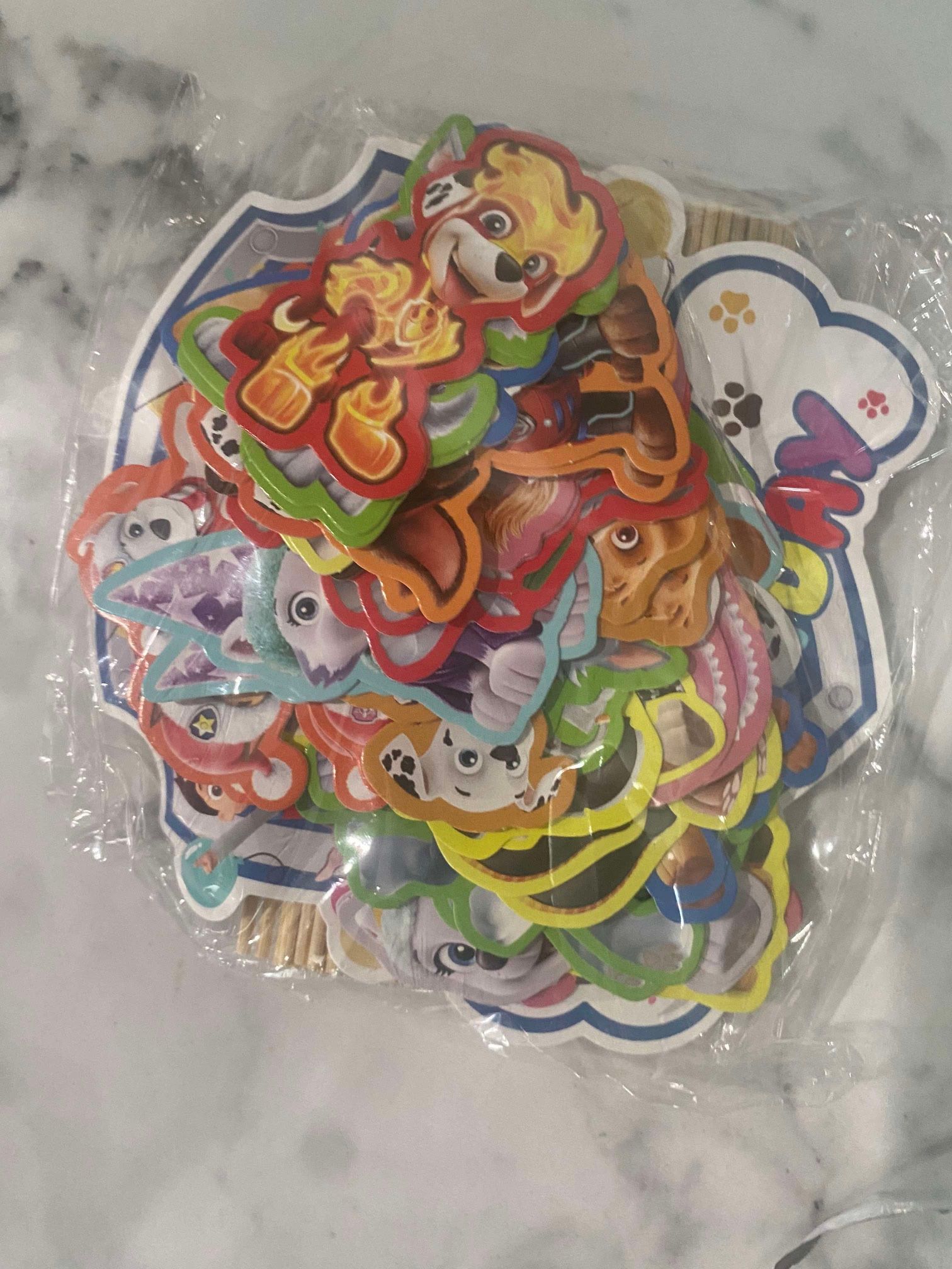 49 Pcs, paw patrol Cupcake Toppers Kids Birthday Party Supplies.