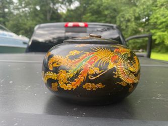 Vintage Chinese wooden jewelry box