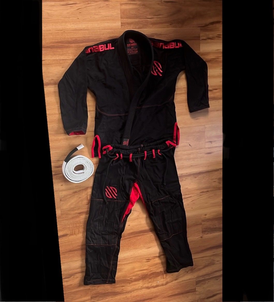 Red and Black Sanbul Jiu jitsu Gi