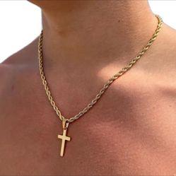 Gold Cross Necklace 