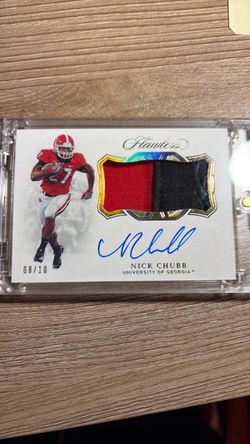 NICK CHUBB FLAWLESS /10 2 COLOR PATCH ON CARD AUTO