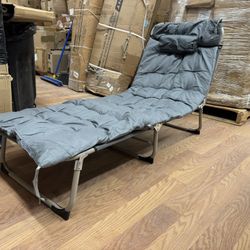 Folding Camping Cot With Cushion