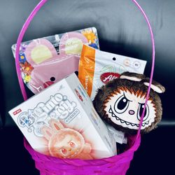 Authentic Big into Energy Labubu Easter Basket