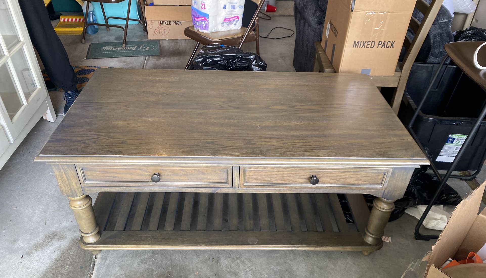 Coffee Table With Drawers& Matching End Table